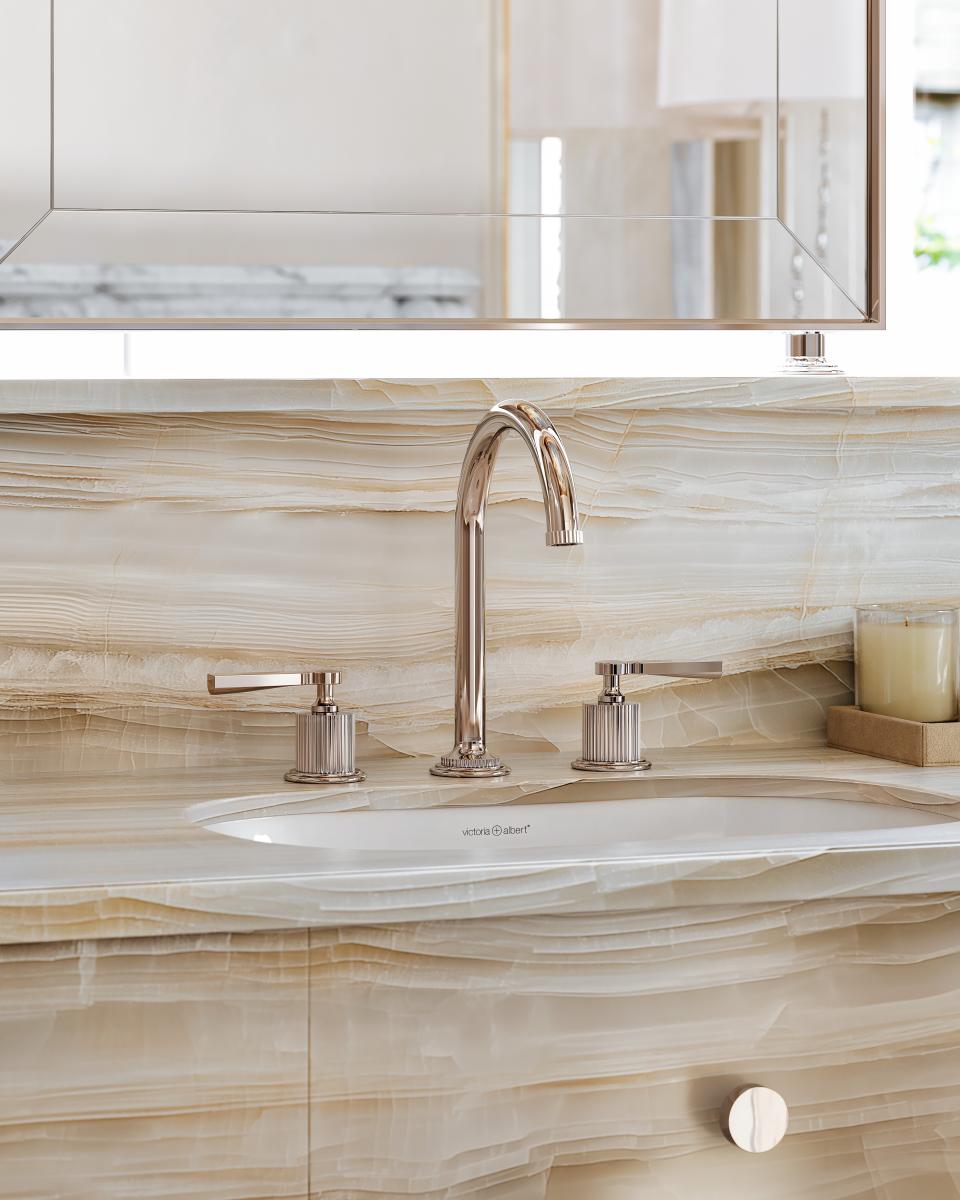 INT Design | ROHL Apadana Widespread Lavatory Faucet with C-Spout