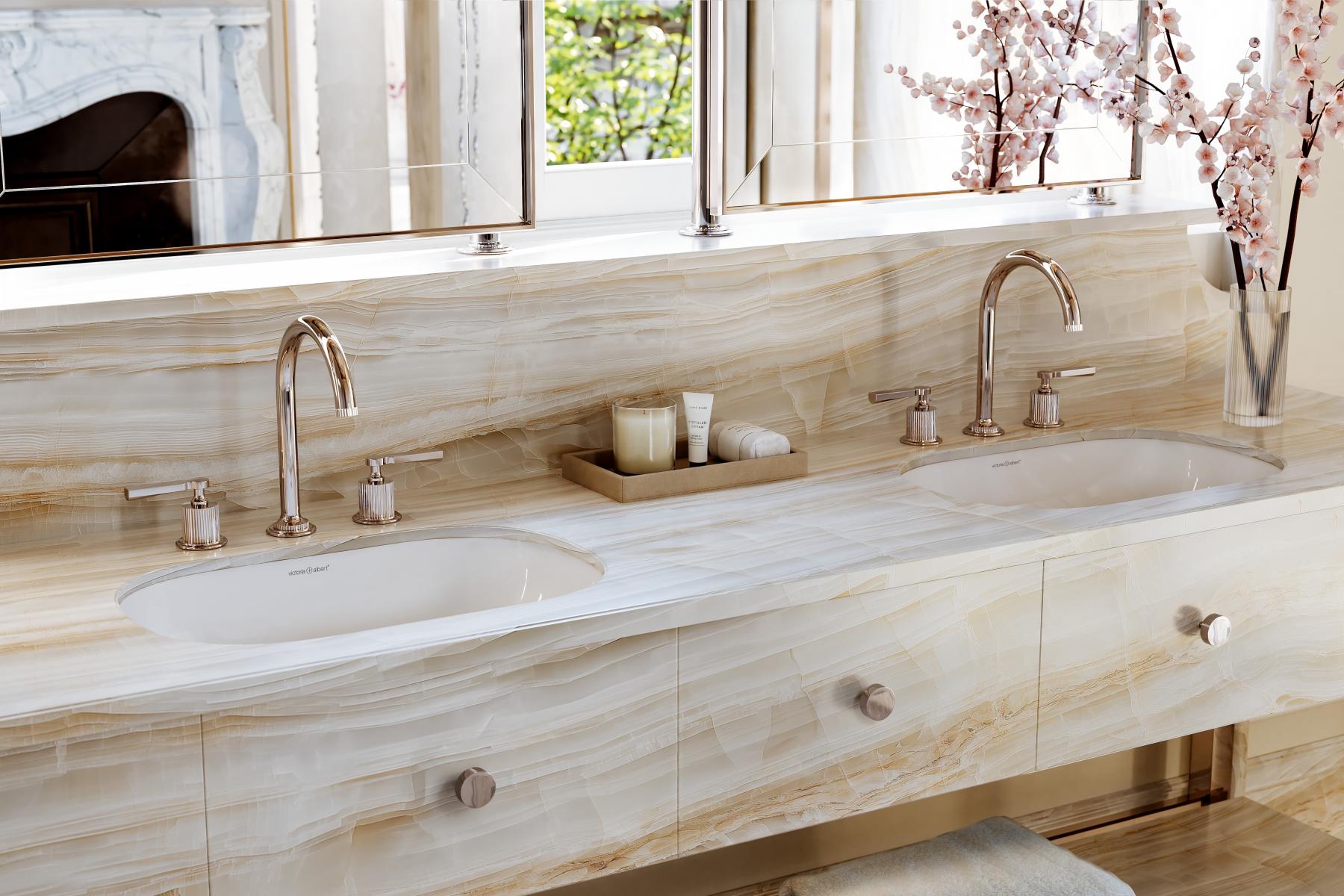 INT Design | ROHL Apadana Widespread Lavatory Faucet with C-Spout
